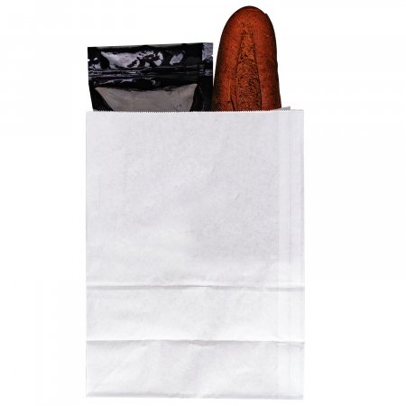 Крафт пакет с прямоугольным дном 220x120x290мм, 65 г/м2 (белый)