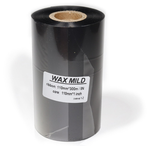 Риббон Wax Mild 110 мм x 300 м намотка OUT, диаметр втулки 25 мм