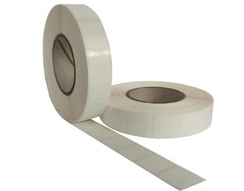 Термотрансферные этикетки 15х15 мм (2000) полипропиленовые втулка 40 